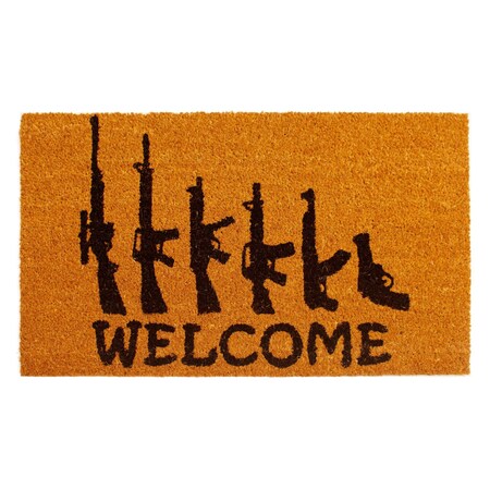 Calloway Mills Entrance Mat, Coir, Natural, Black 103341729